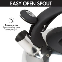 Primula Catalina 3-qt. Stainless Steel Whistling Tea Kettle 9 Primula Catalina 3-qt. Stainless Steel Whistling Tea Kettle -dinner plate shop 2450692 ALT3