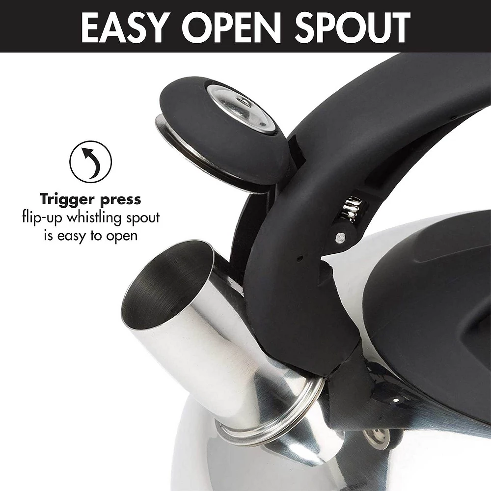 Primula Catalina 3-qt. Stainless Steel Whistling Tea Kettle 4 Primula Catalina 3-qt. Stainless Steel Whistling Tea Kettle - Image 4