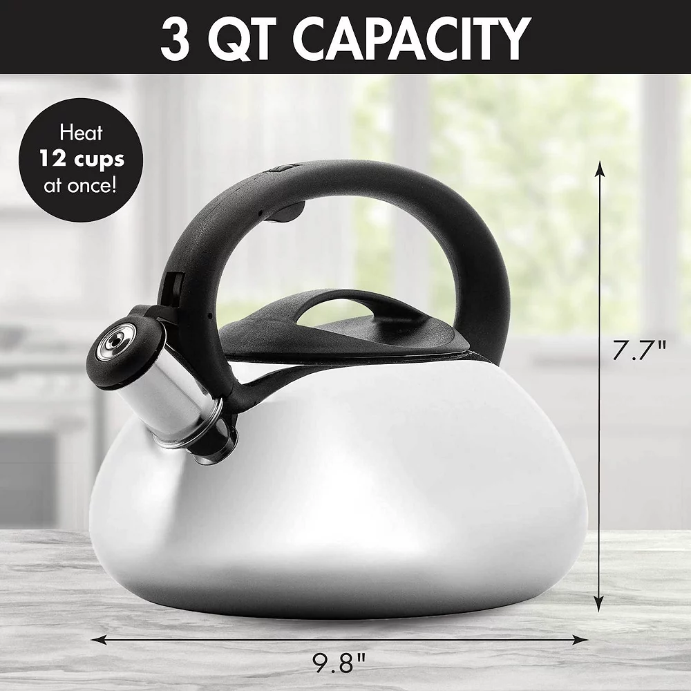 Primula Catalina 3-qt. Stainless Steel Whistling Tea Kettle 6 Primula Catalina 3-qt. Stainless Steel Whistling Tea Kettle - Image 6