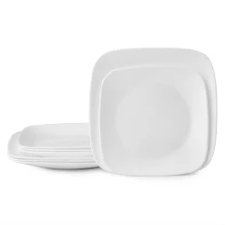 Corelle Boutique Square Vivid White 8-piece Lunch & Dinner Plate Set