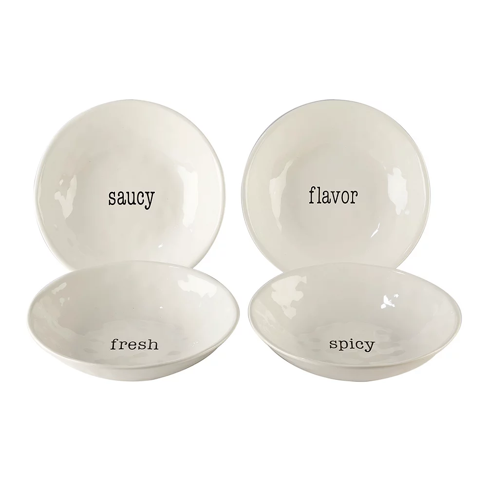 Certified International Just Words 4-piece Soup/Pasta Bowl Set 1 Certified International Just Words 4-piece Soup/Pasta Bowl Set