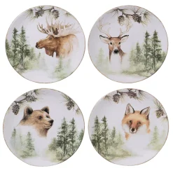 Certified International Mountain Retreat 4-pc. Salad Plate Set