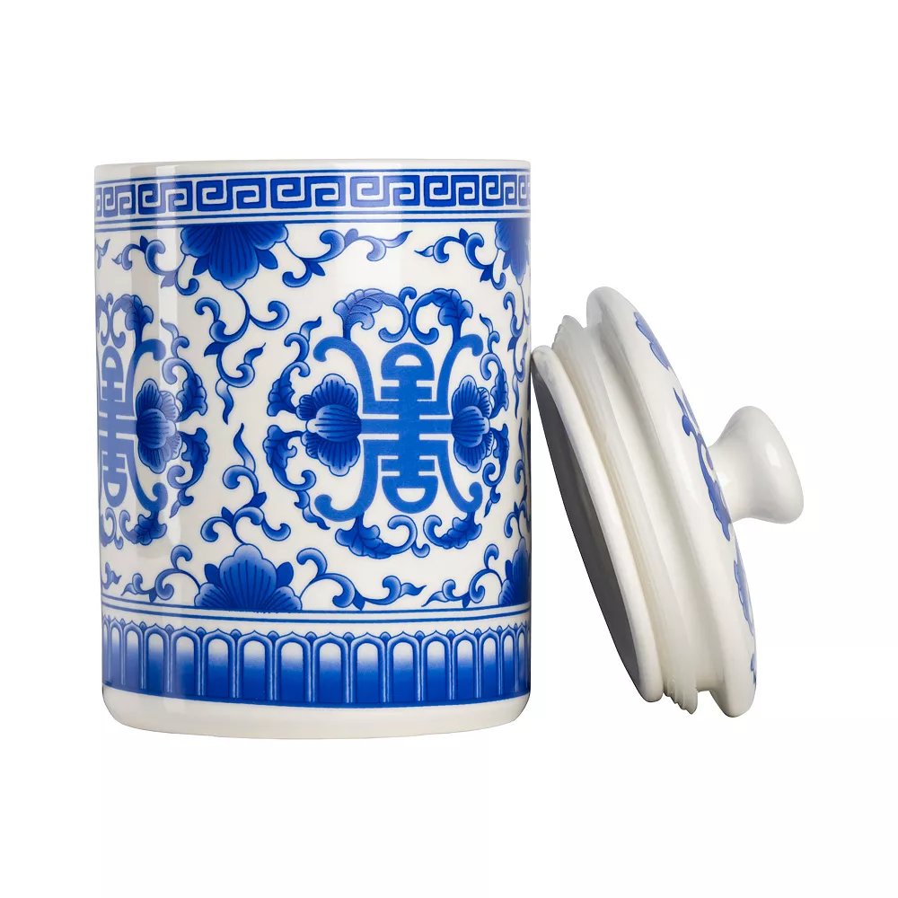 10 Strawberry Street Chinoiserie 3-pc. Ceramic Canister Set 3 10 Strawberry Street Chinoiserie 3-pc. Ceramic Canister Set - Image 3