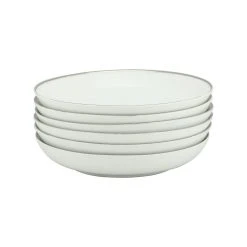 10 Strawberry Street Coupe Silver Line 6-pc. Soup Plate Set -dinner plate shop 3890346 ALT3