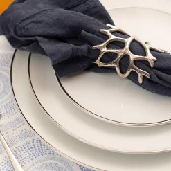 10 Strawberry Street Coupe Silver Line 6-pc. Salad Plate Set -dinner plate shop 3890347 ALT2