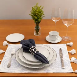 10 Strawberry Street Coupe Silver Line 6-pc. Salad Plate Set -dinner plate shop 3890347 ALT3