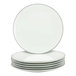 10 Strawberry Street Coupe Silver Line 6-pc. Charger Plate Set