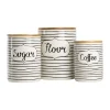 10 Strawberry Street Everyday 3-pc. Coffee, Sugar & Flour Ceramic Canister Set