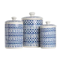 10 Strawberry Street Marina 3-pc. Ceramic Canister Set