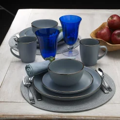 Pfaltzgraff Hadlee Blue 16-pc. Dinnerware Set -dinner plate shop 3976747 ALT2