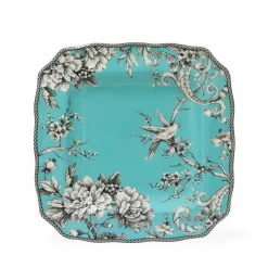 Alternative view of 222 Fifth Adelaide Turquoise 16-pc. Square Dinnerware Set