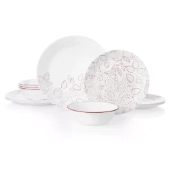 Corelle Leaf Stitch 12-pc. Dinnerware Set