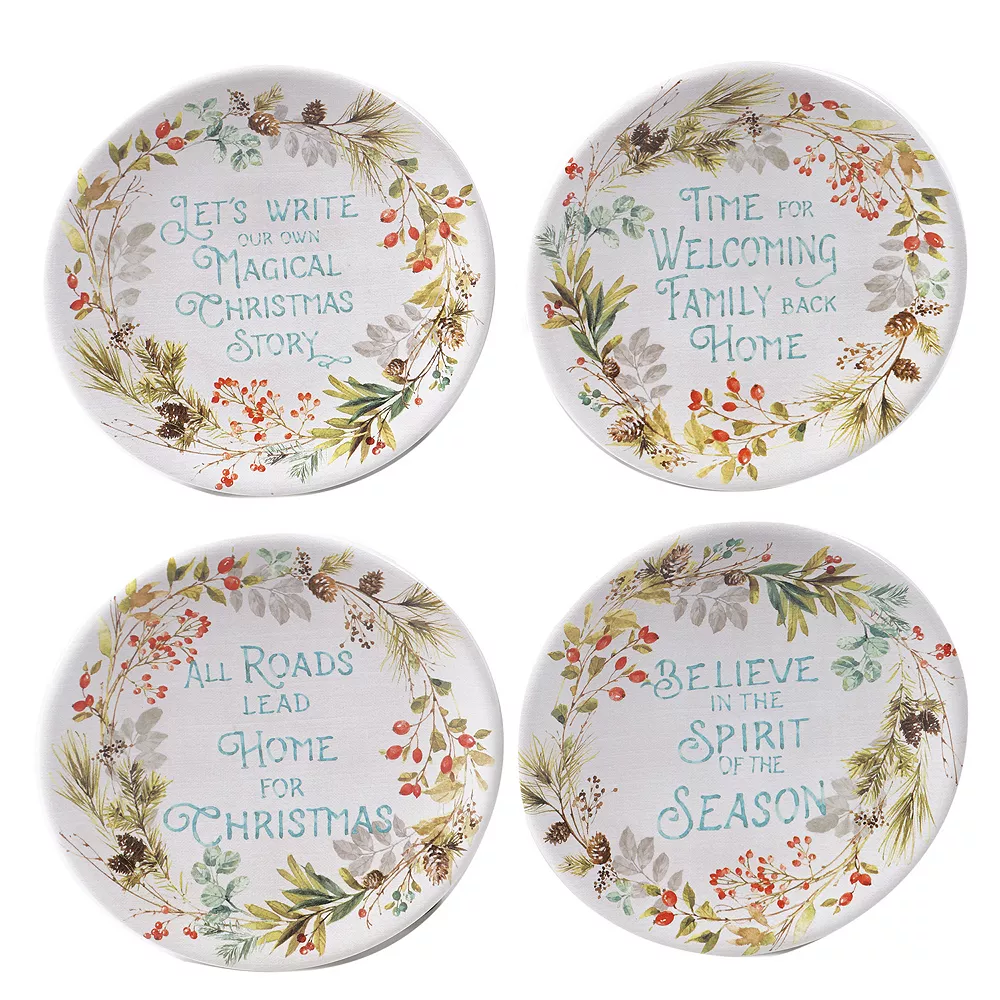 Certified International Christmas Story 4-pc. Canape Plate Set 1 Certified International Christmas Story 4-pc. Canape Plate Set