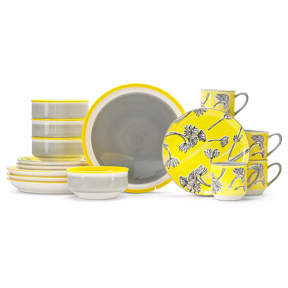 Baum Couleur Yellow 16-pc. Dinnerware Set 1 Baum Couleur Yellow 16-pc. Dinnerware Set