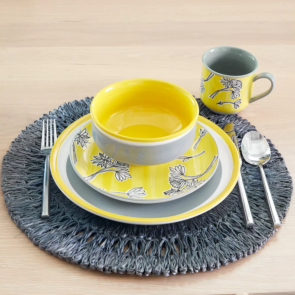Baum Couleur Yellow 16-pc. Dinnerware Set 2 Baum Couleur Yellow 16-pc. Dinnerware Set - Image 2