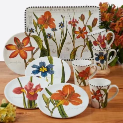 Certified International Botanical Floral 16-pc. Dinnerware Set -dinner plate shop 4987873 ALT4
