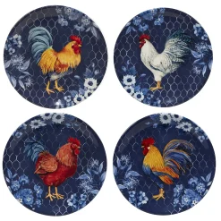 Certified International Indigo Rooster 16-pc. Dinnerware Set -dinner plate shop 4987913 ALT2