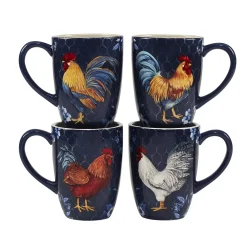 Certified International Indigo Rooster 16-pc. Dinnerware Set -dinner plate shop 4987913 ALT4