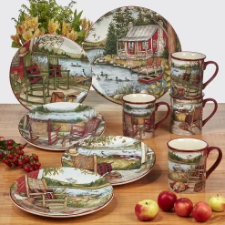 Alternative view of Certified International Lake Retreat 16-pc. Dinnerware Set