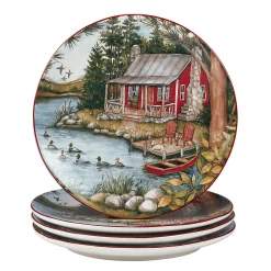 Certified International Lake Retreat 4-pc. Dinner Plate Set