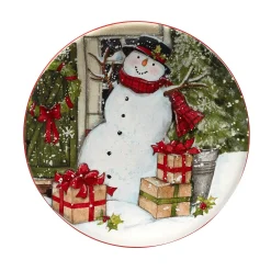 Alternative view of Certified International Snowman's Farmhouse 4-pc. Canape Plate Set
