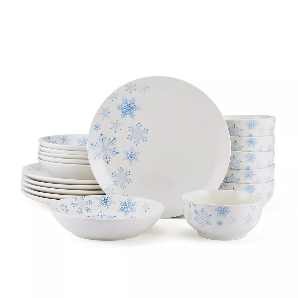 Studio Nova Winter Snowflakes 18-pc. Dinnerware Set 1 Studio Nova Winter Snowflakes 18-pc. Dinnerware Set