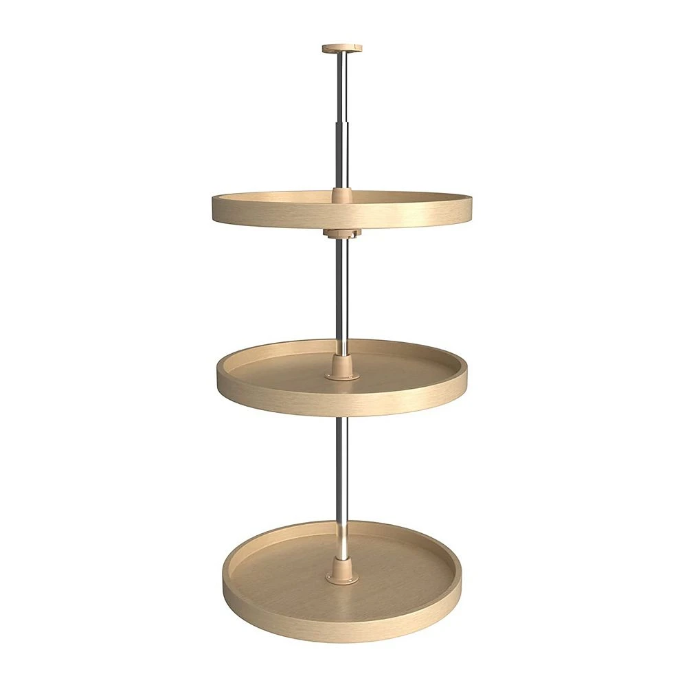 Rev-A-Shelf 6013-20-15-526 20 Inch Wood Full Circle 3 Shelf Lazy Susan, Natural 1 Rev-A-Shelf 6013-20-15-526 20 Inch Wood Full Circle 3 Shelf Lazy Susan, Natural