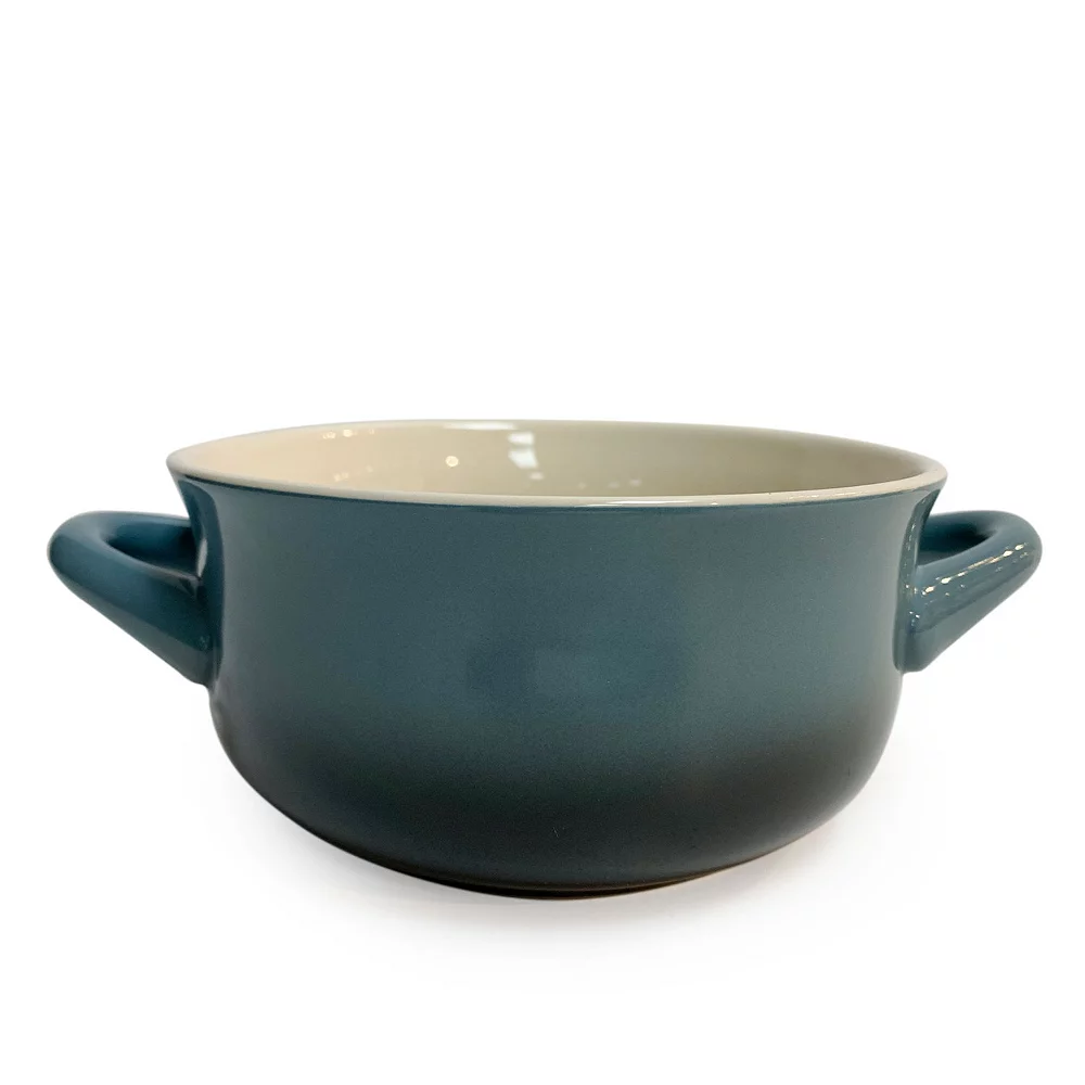 Gibson Living Crock-Pot 30oz Artisan Stoneware Soup Bowl W/ Handle, 2 Pack, Gray Gradient 3 Gibson Living Crock-Pot 30oz Artisan Stoneware Soup Bowl W/ Handle, 2 Pack, Gray Gradient - Image 3