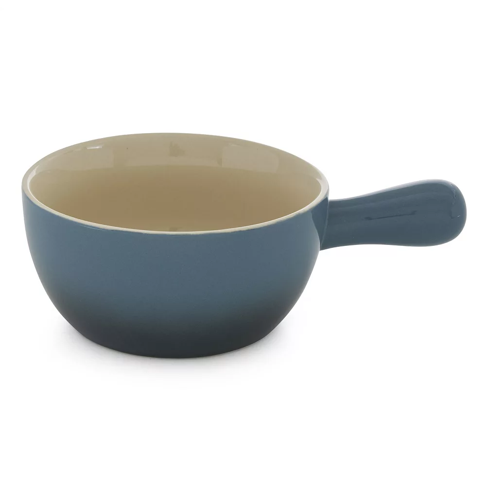 Gibson Living Crock-Pot 22oz Artisan Stoneware Soup Bowl W/ Handle, 2-Pack, Gray Gradient 3 Gibson Living Crock-Pot 22oz Artisan Stoneware Soup Bowl W/ Handle, 2-Pack, Gray Gradient - Image 3