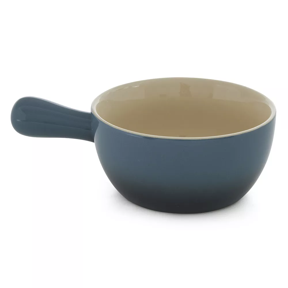 Gibson Living Crock-Pot 22oz Artisan Stoneware Soup Bowl W/ Handle, 2-Pack, Gray Gradient 4 Gibson Living Crock-Pot 22oz Artisan Stoneware Soup Bowl W/ Handle, 2-Pack, Gray Gradient - Image 4