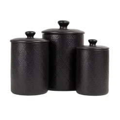 10 Strawberry Street Marquis Embossed 3-pc. Ceramic Canister Set
