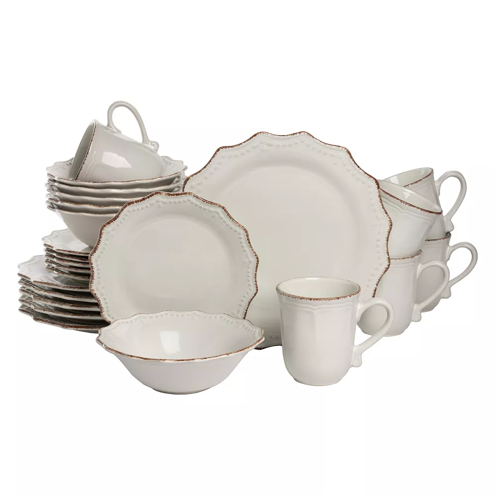 10 Strawberry Street Oxford 24-pc. Dinnerware Set 1 10 Strawberry Street Oxford 24-pc. Dinnerware Set
