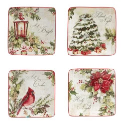 Certified International Silent Night 4-pc. Canape Plate Set