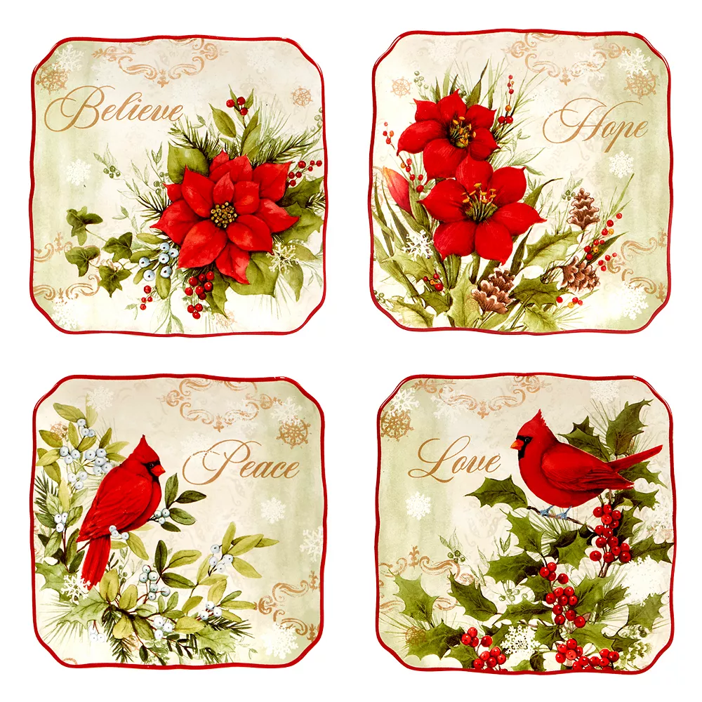 Certified International Winters Medley 4-pc. Canape Plate Set 1 Certified International Winters Medley 4-pc. Canape Plate Set