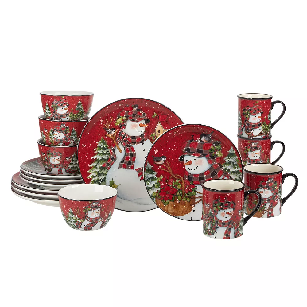Certified International Christmas Lodge Snowman 16-pc. Dinnerware Set 1 Certified International Christmas Lodge Snowman 16-pc. Dinnerware Set