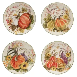 Certified International Harvest Morning 4-pc. Dessert Plate Set