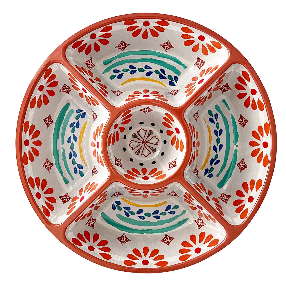 Food Network™ Mesa Feliz Melamine Chip & Dip Server 1 Food Network™ Mesa Feliz Melamine Chip & Dip Server
