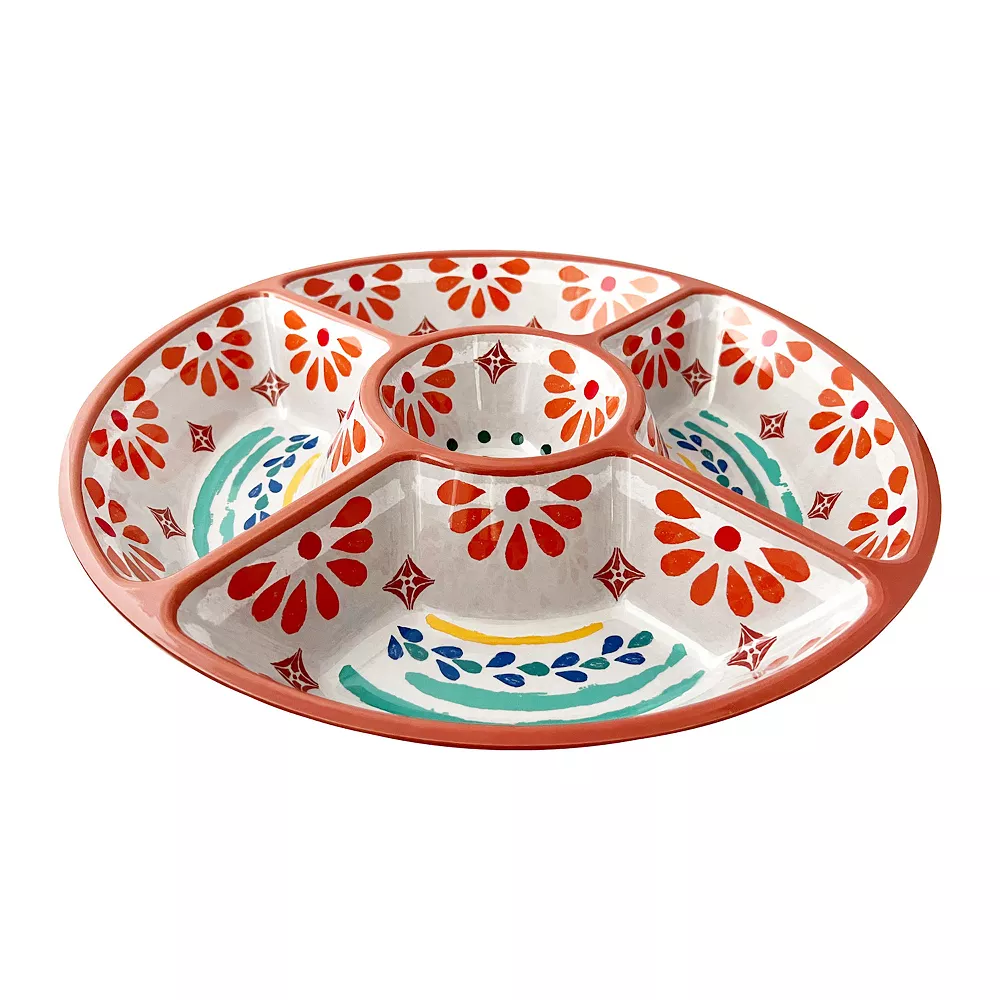 Food Network™ Mesa Feliz Melamine Chip & Dip Server 2 Food Network™ Mesa Feliz Melamine Chip & Dip Server - Image 2