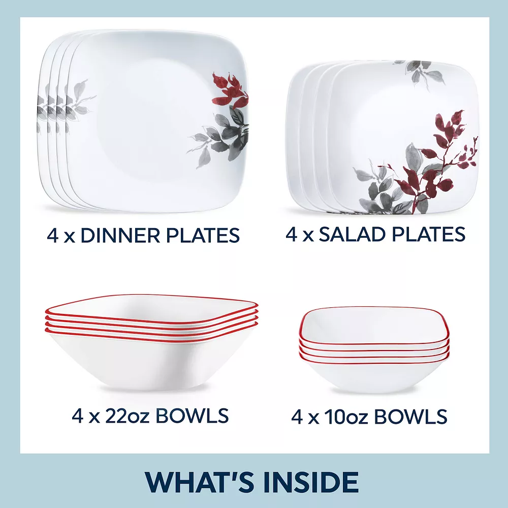 Corelle Kyoto Leaves 16-pc. Dinnerware Set 2 Corelle Kyoto Leaves 16-pc. Dinnerware Set - Image 2