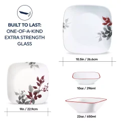 Corelle Kyoto Leaves 16-pc. Dinnerware Set 10 Corelle Kyoto Leaves 16-pc. Dinnerware Set -dinner plate shop 5889330 ALT5