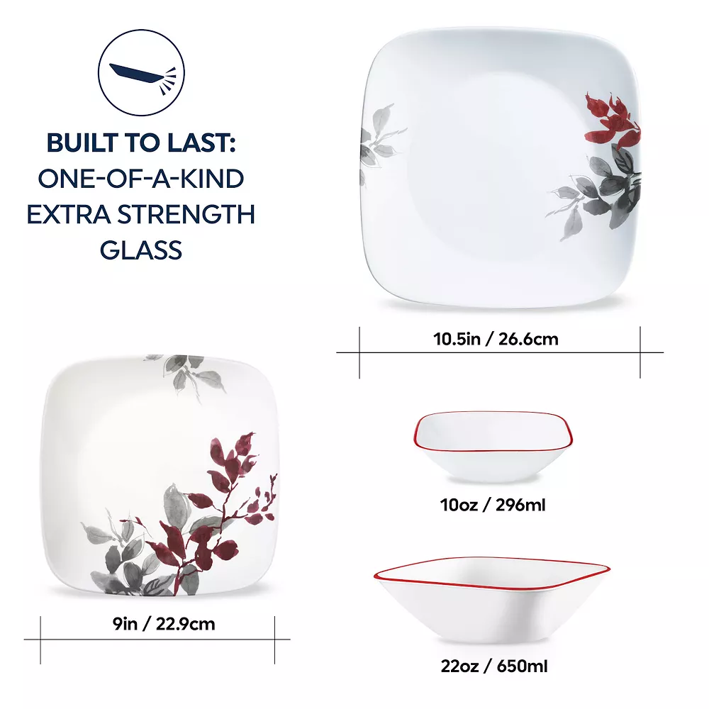 Corelle Kyoto Leaves 16-pc. Dinnerware Set 5 Corelle Kyoto Leaves 16-pc. Dinnerware Set - Image 5