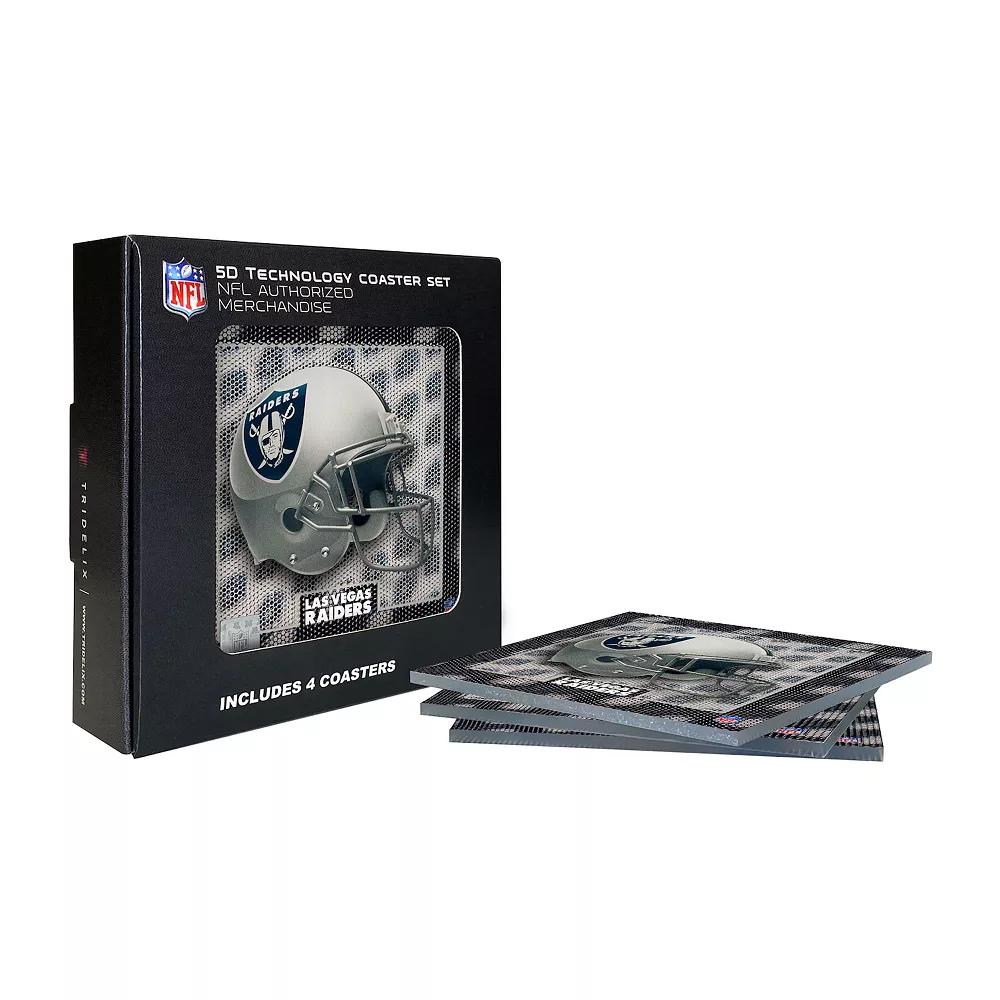 Las Vegas Raiders 5D Technology Coaster Set 2 Las Vegas Raiders 5D Technology Coaster Set - Image 2