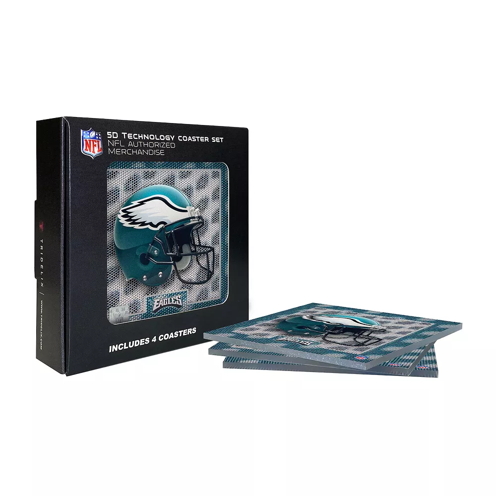 Unbranded Philadelphia Eagles 5D Technology Coaster Set 2 Unbranded Philadelphia Eagles 5D Technology Coaster Set - Image 2