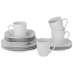 10 Strawberry Street Simply White 16-pc. Square Dinnerware Set