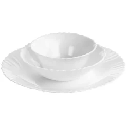 Gibson Ultra Radley 12 Piece Tempered Opal Glass Dinnerware Set In White -dinner plate shop 5959763 ALT2