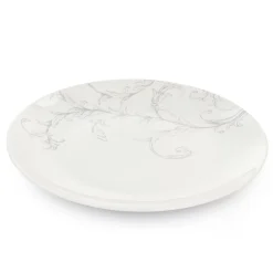 Martha Stewart Gibson Everyday 12 Piece Fine Ceramic Floral Dinnerware Set In White -dinner plate shop 5959912 ALT2