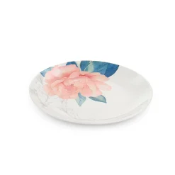 Martha Stewart Gibson Everyday 12 Piece Fine Ceramic Floral Dinnerware Set In White -dinner plate shop 5959912 ALT3