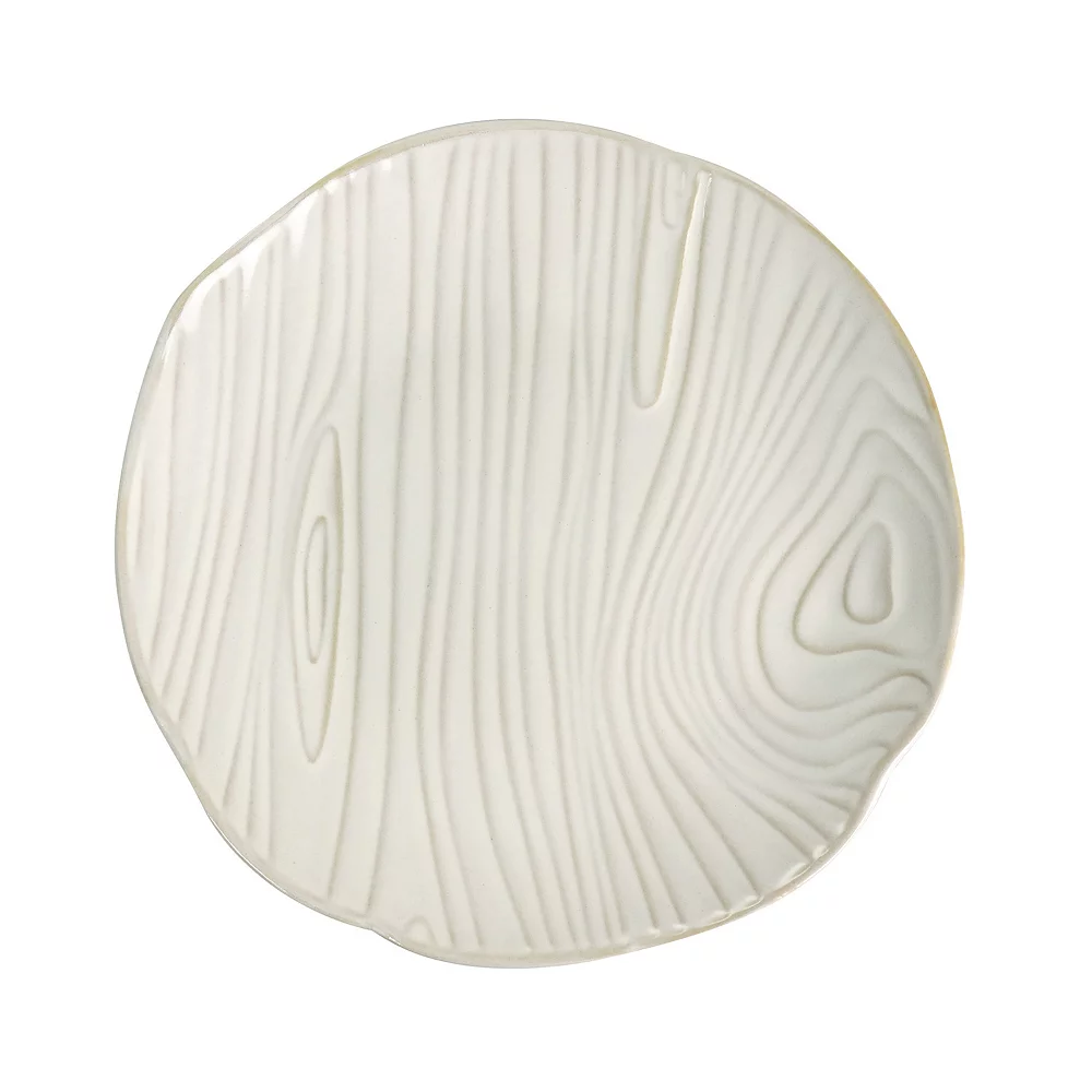Martha Stewart Wood Pattern 12 Piece Stoneware Dinnerware Set In Off-White 4 Martha Stewart Wood Pattern 12 Piece Stoneware Dinnerware Set In Off-White - Image 4