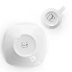 Elama Hayes 16 Piece Square Porcelain Dinnerware Set In White -dinner plate shop 5960812 ALT2