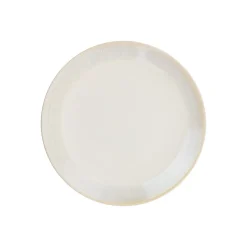 Martha Stewart 12 Piece Round Stoneware Dinnerware Set With Taupe Rim -dinner plate shop 5960838 ALT3